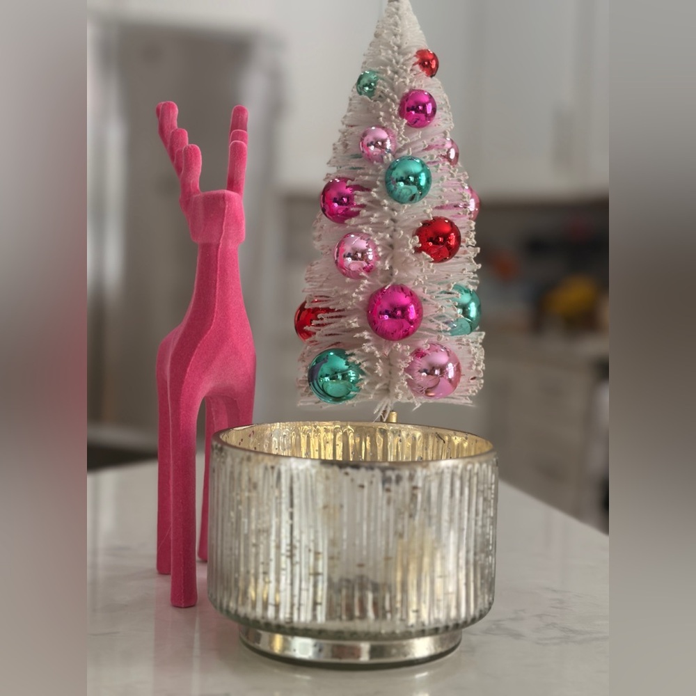 SALE!! Limited Edition✨Silver FOREST & FLOWERS glass scented candle🎄15oz